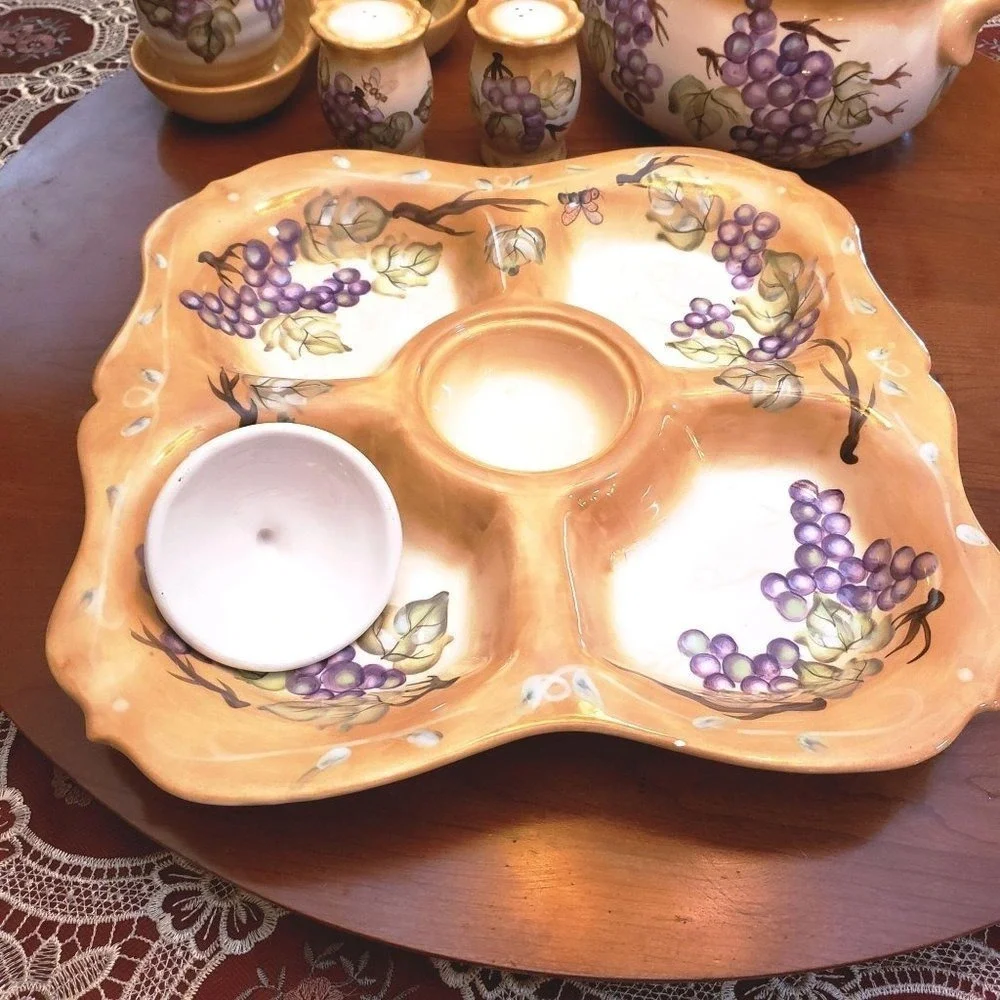 Appetizer Platter & Soup Tourane & Cruets Set & Salt/Pepper shakers Ambiance Col